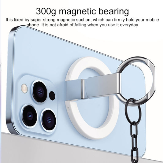 MagSafe Magnetic Adhesive Free Double Joint Ring Holder For iPhone 13 Series / iPhone 12 Series(Black) by buy2fix
