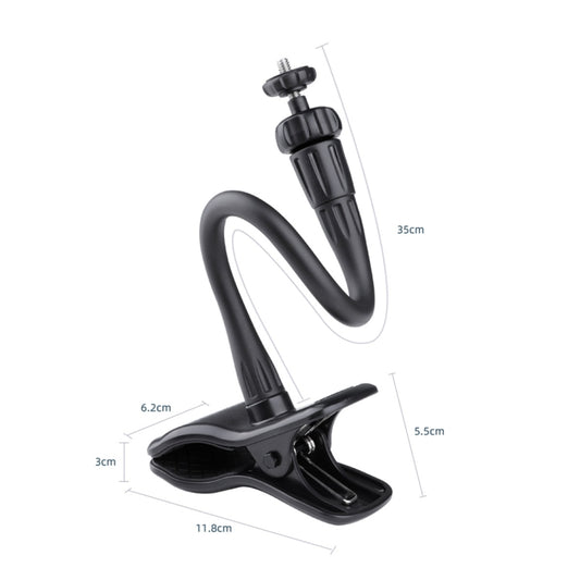 Flexible Arm Desktop Rod Action Camera Phone Holder Stand(Black) by buy2fix