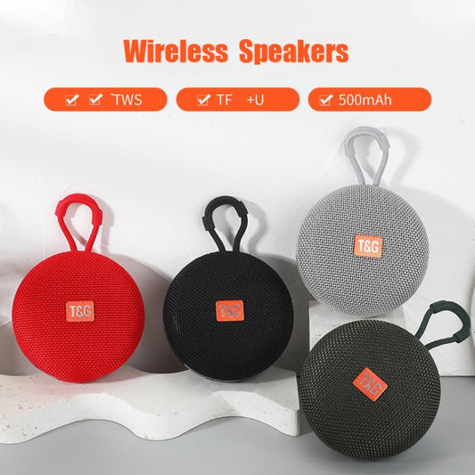 T&G TG352 Outdoor Portable Riding Wireless Bluetooth Speaker TWS Stereo Subwoofer, Support Handsfree Call / FM / TF(Red) by T&G