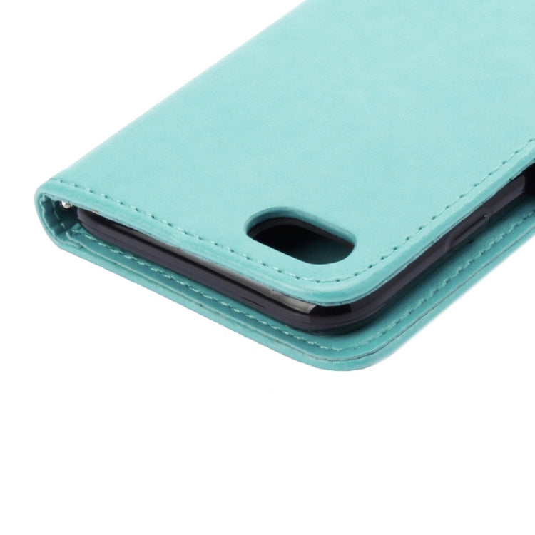 For iPhone 8 & 7 Pressed Flowers Horizontal Flip Leather Case with Holder & Card Slots & Wallet(Green) - More iPhone Cases by buy2fix | Online Shopping UK | buy2fix