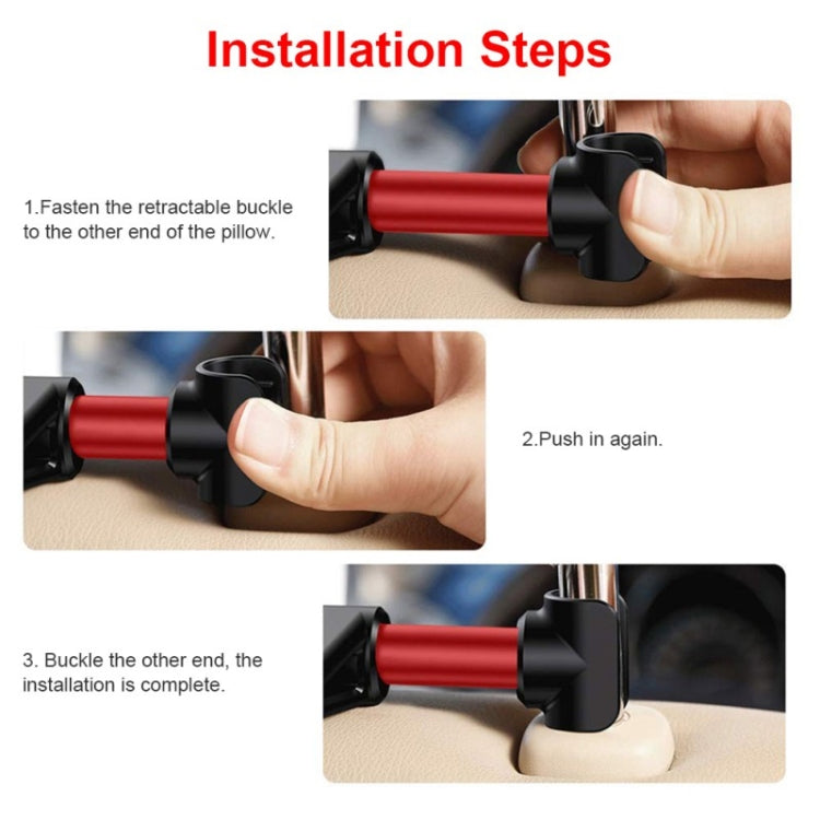 CHZ-06 Retractable Car Backrest Holder for 7-14 inch Mobile Phones / Tablets (Black) by buy2fix