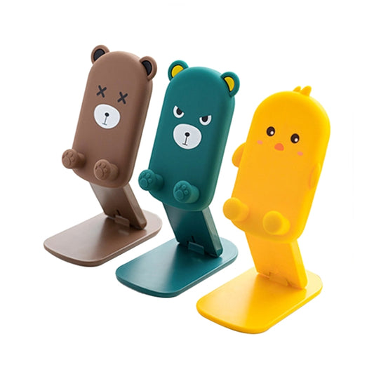 DK-XX-111 Cartoon Animal Retractable Phone Lazy Bracket Foldable Desktop Holder(Brown) by buy2fix