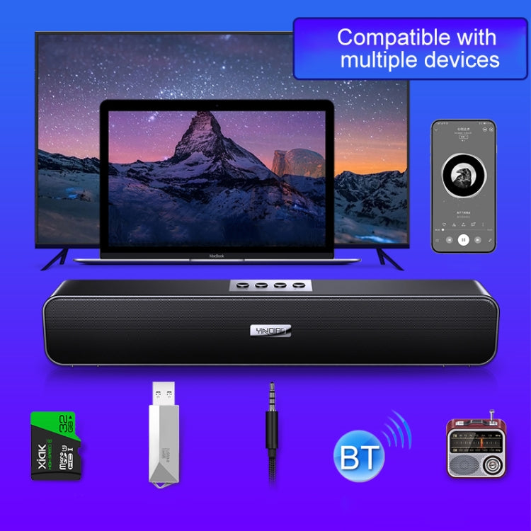 YINDIAO A36 Bluetooth 5.0 Smart Subwoofer Computer Wireless Bluetooth Speaker, Bluetooth Upgrade Version(Black) by YINDIAO