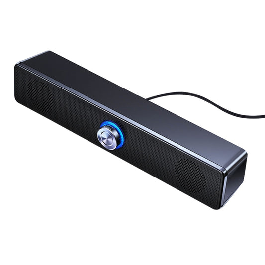 YINDIAO A36 Smart Subwoofer Computer Wired Speaker, Rotary Button Mini Version(Black) by YINDIAO