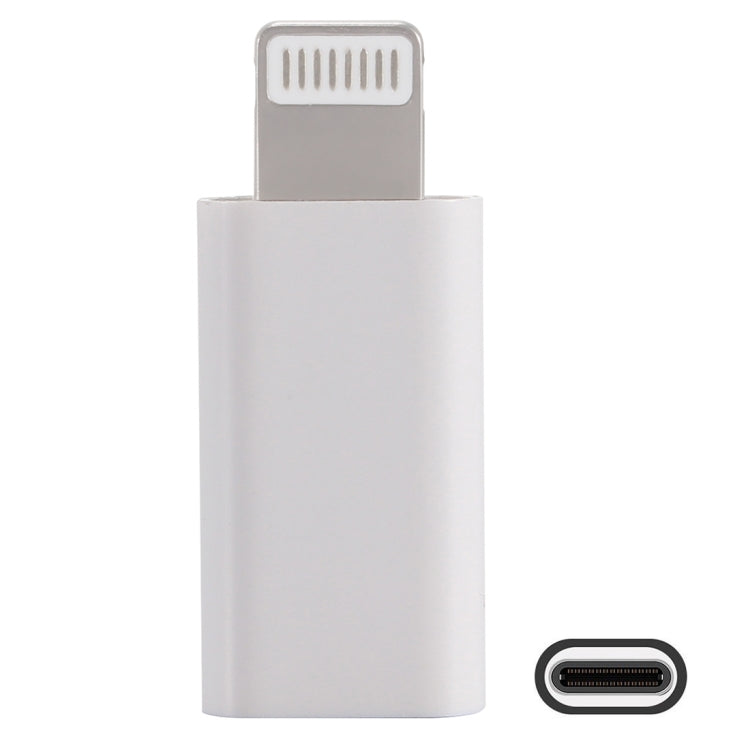 ENKAY Hat-Prince HC-6 Mini ABS USB-C / Type-C 3.1 to 8 Pin Port Connector Adapter(White) - Converter & Adapter by ENKAY | Online Shopping UK | buy2fix