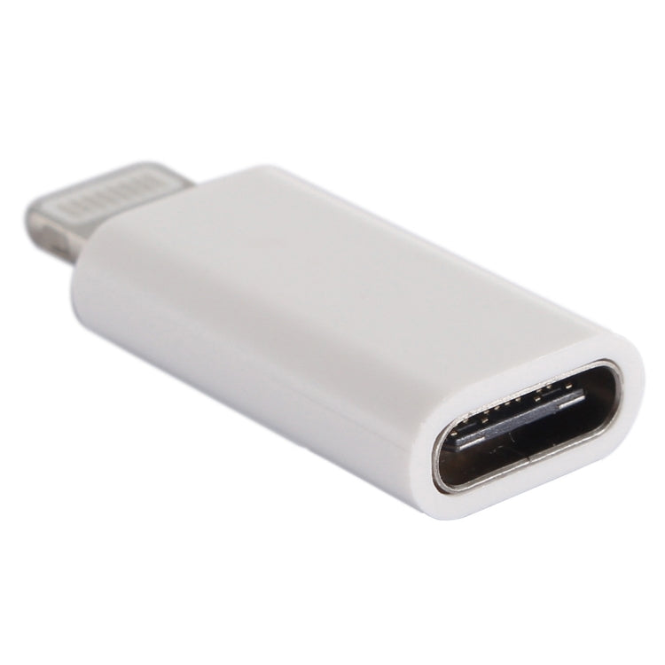 ENKAY Hat-Prince HC-6 Mini ABS USB-C / Type-C 3.1 to 8 Pin Port Connector Adapter(White) - Converter & Adapter by ENKAY | Online Shopping UK | buy2fix