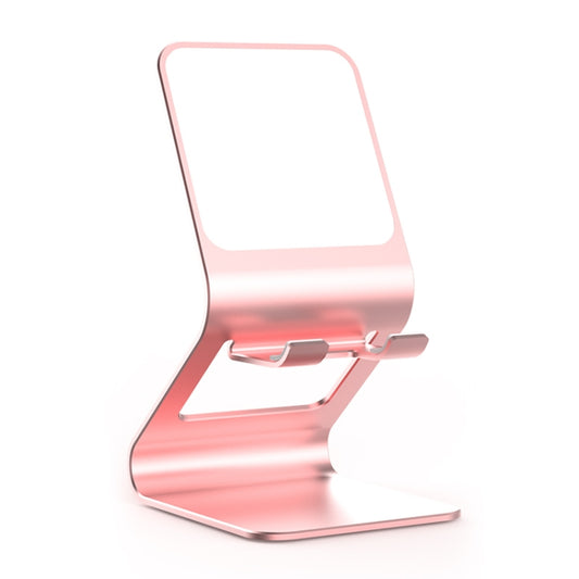 Universal Mobile Phone / Tablet PC Multifunctional Metal Desktop Stand with Makeup Mirror (Pink) by buy2fix