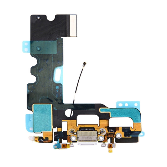 Charging Port + Audio Flex Cable for iPhone 7(White) by buy2fix
