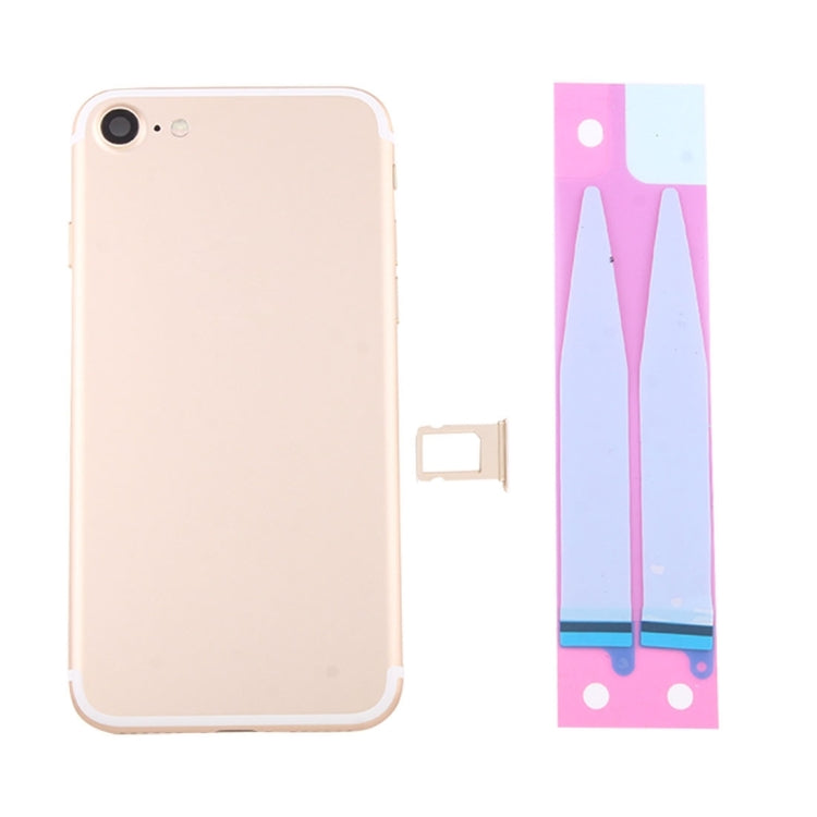 Battery Back Cover Assembly with Card Tray for iPhone 7 (Gold) by buy2fix