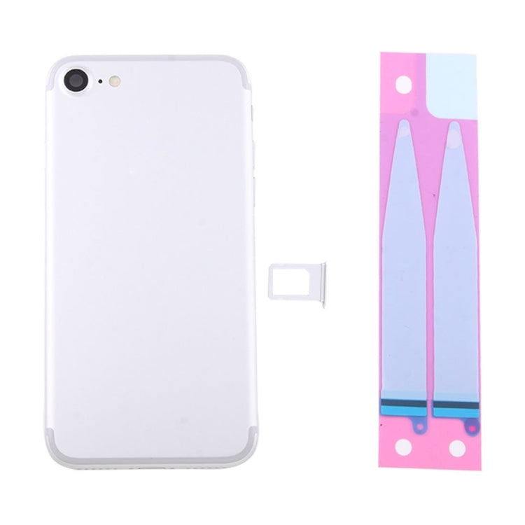 Battery Back Cover Assembly with Card Tray for iPhone 7(Silver) by buy2fix