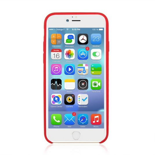 For iPhone SE 2020 & 8 & 7 Pure Color Liquid Silicone + PC Shockproof Defender Case(Red) by buy2fix