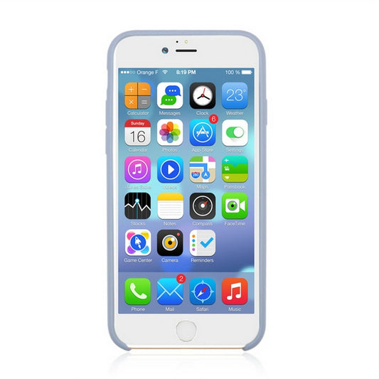 For iPhone SE 2020 & 8 & 7 Pure Color Liquid Silicone + PC Shockproof Defender Case(Baby Blue) by buy2fix