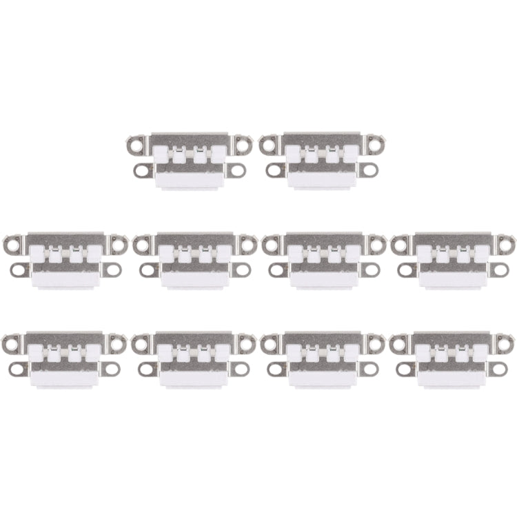 10 PCS Charging Port Connector for iPhone 7 Plus / 7(White) - iPhone 7 Plus Parts by buy2fix | Online Shopping UK | buy2fix