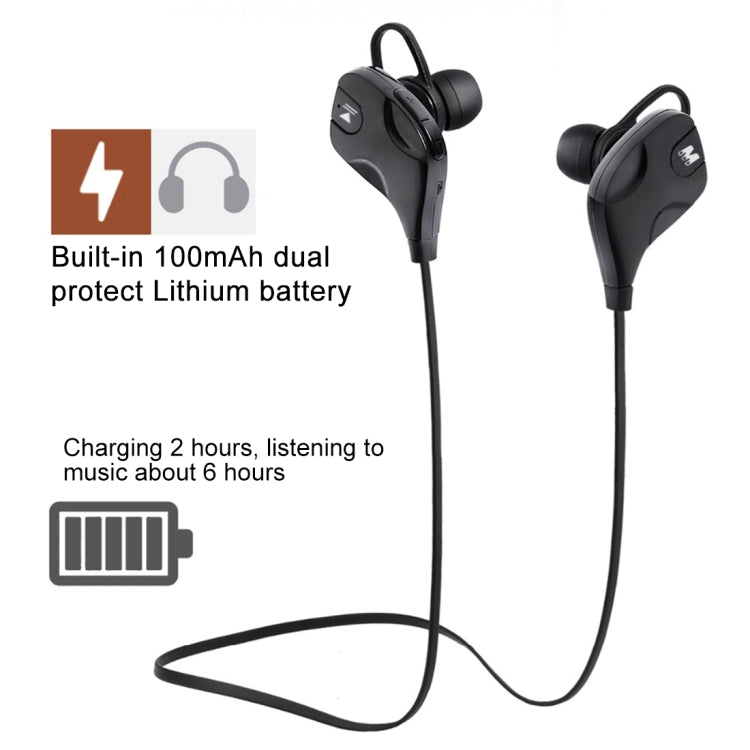 M8 Wireless Bluetooth Stereo Earphone with Wire Control + Mic, Wind Tunnel WT200 Program, Support Handfree Call, For iPhone, Galaxy, Sony, HTC, Google, Huawei, Xiaomi, Lenovo and other Smartphones(Black) - Bluetooth Earphone by buy2fix | Online Shopping UK | buy2fix