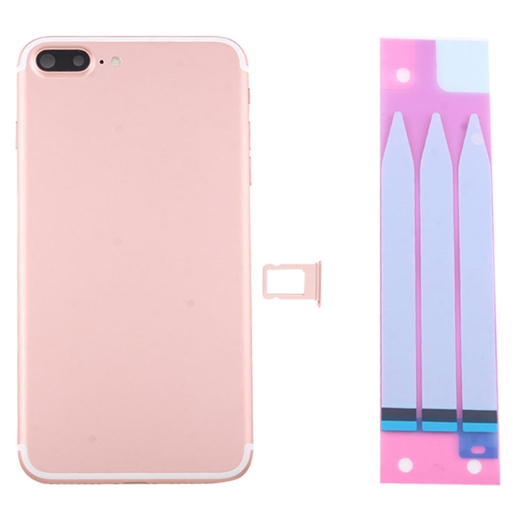 Battery Back Cover Assembly with Card Tray for iPhone 7 Plus (Rose Gold) by buy2fix