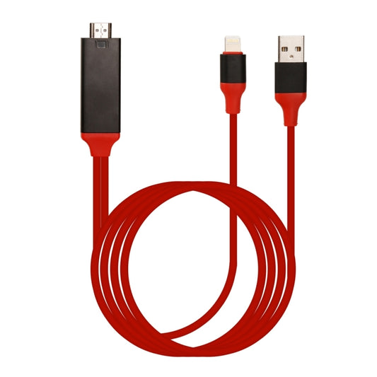 8 Pin Male to HDMI & USB Male Adapter Cable, Length: 2m(Red) by buy2fix