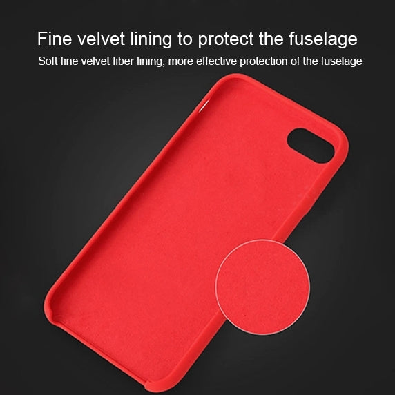 Pure Color Liquid Silicone Case for iPhone 8 Plus & 7 Plus(Black) by buy2fix