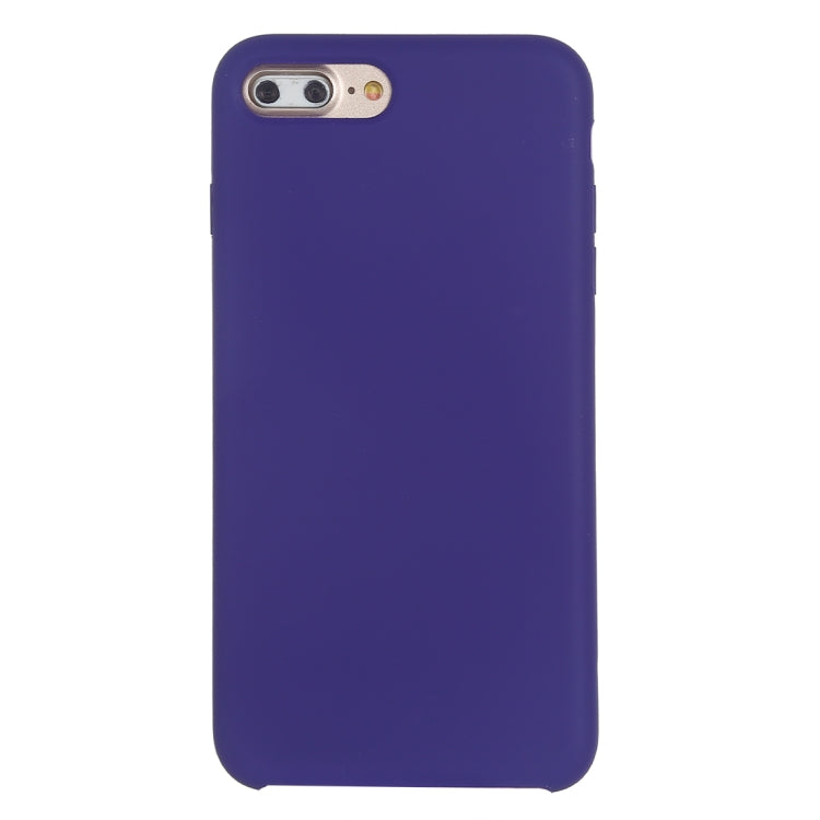Pure Color Liquid Silicone Case for iPhone 8 Plus & 7 Plus(Dark Purple) - More iPhone Cases by buy2fix | Online Shopping UK | buy2fix