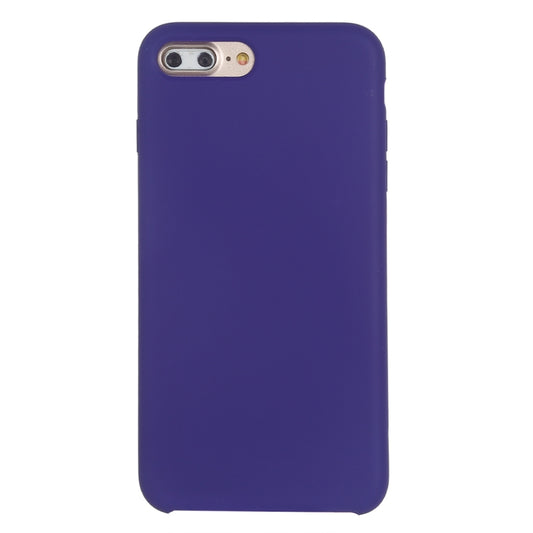 Pure Color Liquid Silicone Case for iPhone 8 Plus & 7 Plus(Dark Purple) by buy2fix