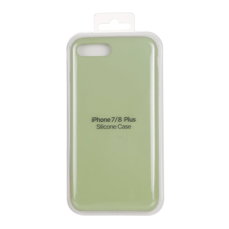 Pure Color Liquid Silicone Case for iPhone 8 Plus & 7 Plus(Mint Green) by buy2fix