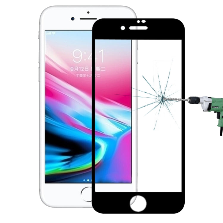 For iPhone SE 2020 / 8 / 7 0.3mm 9H Surface Hardness 4D Curved Full Screen Tempered Glass Screen Protector(Black) - Apple Accessories by buy2fix | Online Shopping UK | buy2fix