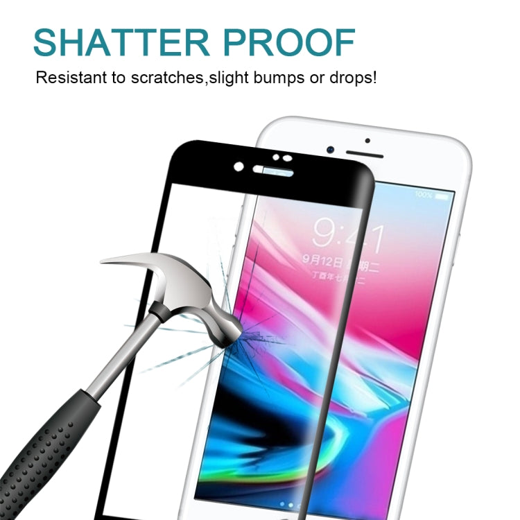 For iPhone SE 2020 / 8 / 7 0.3mm 9H Surface Hardness 4D Curved Full Screen Tempered Glass Screen Protector(Black) - Apple Accessories by buy2fix | Online Shopping UK | buy2fix