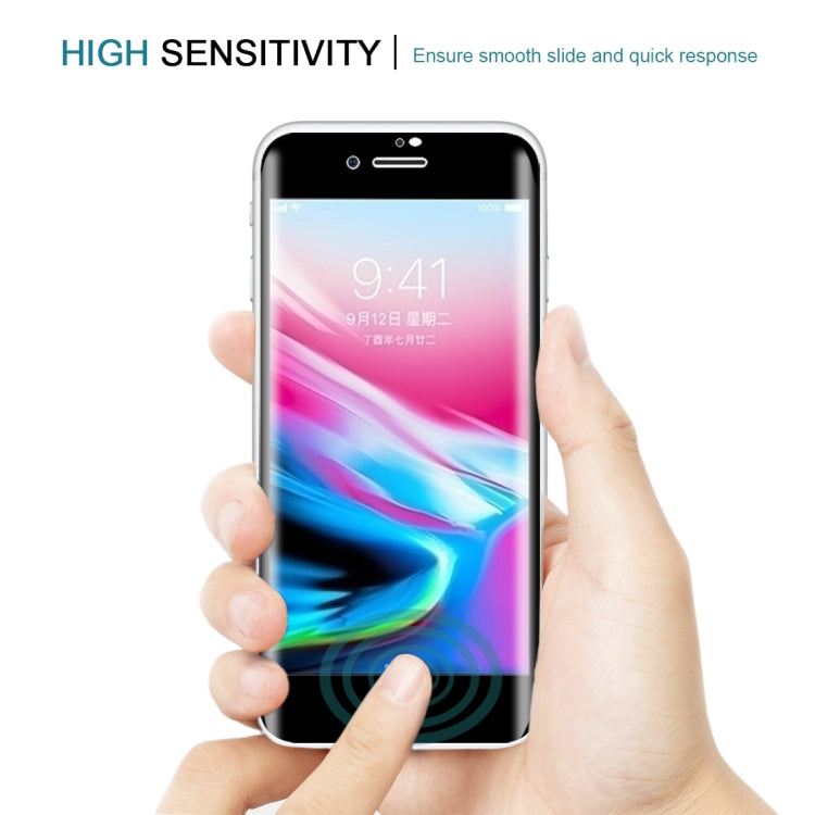 For iPhone SE 2020 / 8 / 7 0.3mm 9H Surface Hardness 4D Curved Full Screen Tempered Glass Screen Protector(Black) - Apple Accessories by buy2fix | Online Shopping UK | buy2fix