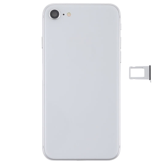 Battery Back Cover Assembly with Side Keys & Vibrator & Speaker Ringer Buzzer & Power Button + Volume Button Flex Cable & Card Tray for iPhone 8(Silver) by buy2fix
