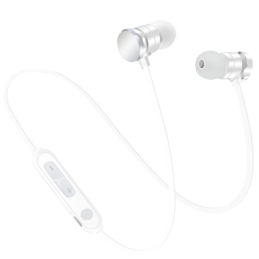 X3 Magnetic Absorption Sports Bluetooth 5.0 In-Ear Headset with HD Mic, Support Hands-free Calls, Distance: 10m(White) by buy2fix