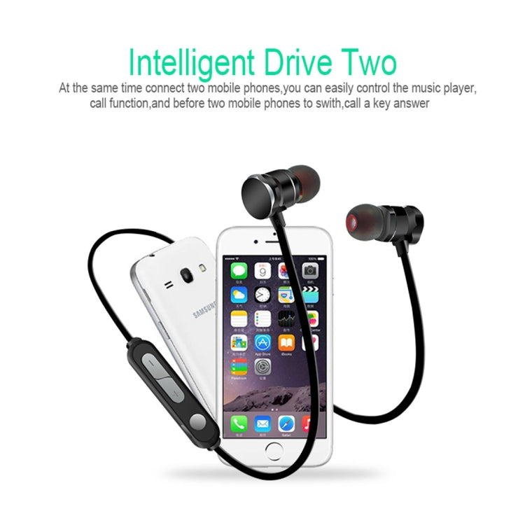 X3 Magnetic Absorption Sports Bluetooth 5.0 In-Ear Headset with HD Mic, Support Hands-free Calls, Distance: 10m(White) - Sport Earphone by buy2fix | Online Shopping UK | buy2fix