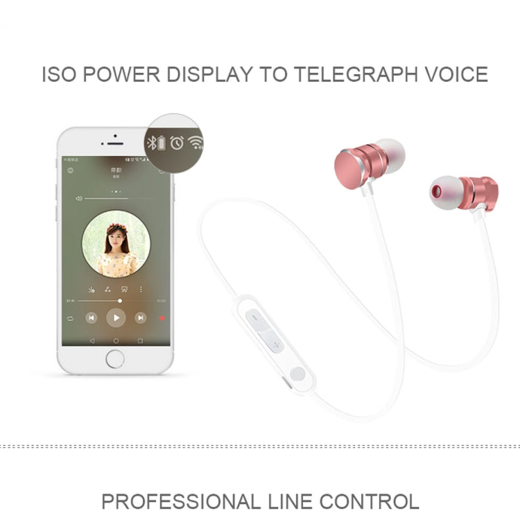 X3 Magnetic Absorption Sports Bluetooth 5.0 In-Ear Headset with HD Mic, Support Hands-free Calls, Distance: 10m(White) - Sport Earphone by buy2fix | Online Shopping UK | buy2fix