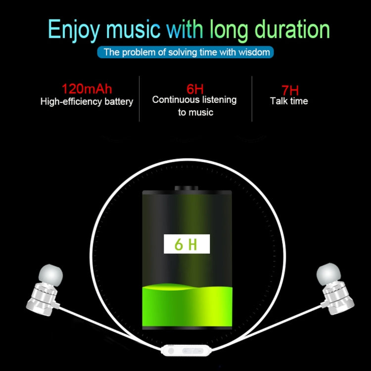 X3 Magnetic Absorption Sports Bluetooth 5.0 In-Ear Headset with HD Mic, Support Hands-free Calls, Distance: 10m(White) - Sport Earphone by buy2fix | Online Shopping UK | buy2fix