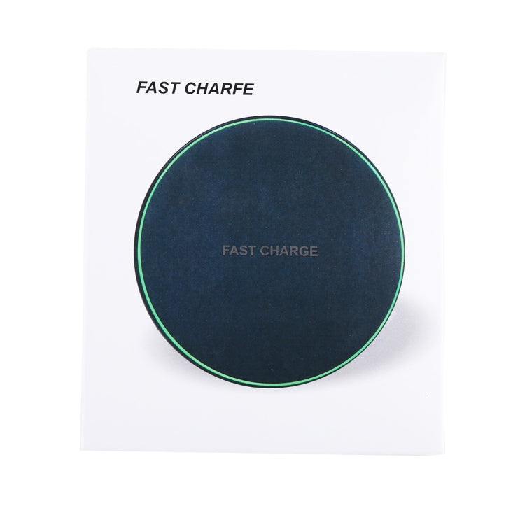 DC 9V 1.67A / 5V 1A Universal Round Shape Qi Standard Fast Wireless Charger with Indicator Light by buy2fix