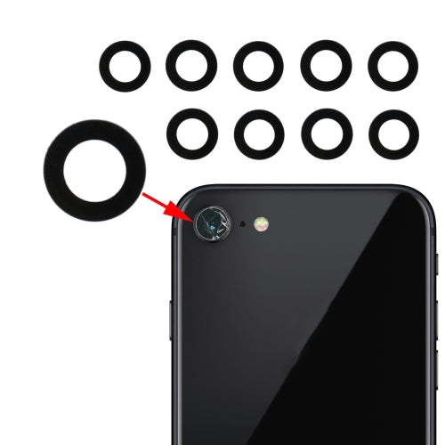 10 PCS Back Camera Lens for iPhone 8 - iPhone 8 Parts by buy2fix | Online Shopping UK | buy2fix