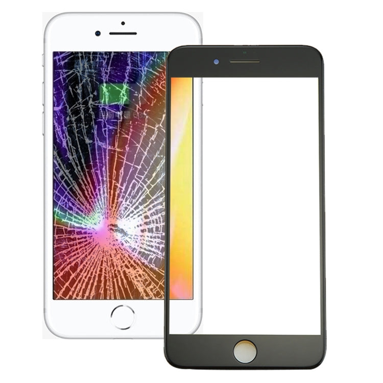 Front Screen Outer Glass Lens with Front LCD Screen Bezel Frame & OCA Optically Clear Adhesive for iPhone 8(Black) - iPhone 8 Parts by buy2fix | Online Shopping UK | buy2fix