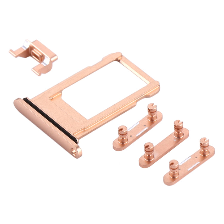 Card Tray + Volume Control Key + Power Button + Mute Switch Vibrator Key for iPhone 8 (Gold) by buy2fix