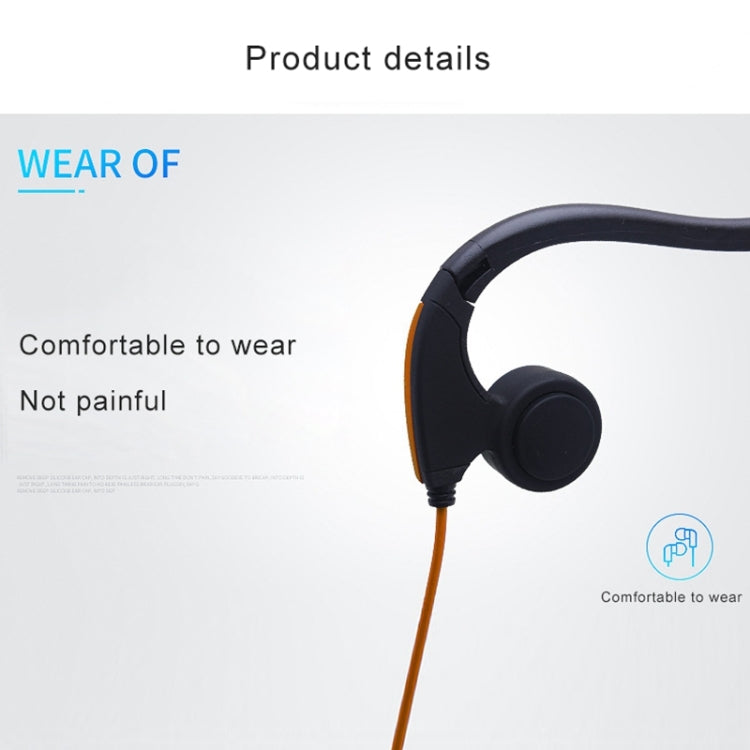 Rear Hanging Wire-Controlled Bone Conduction Outdoor Sports Headphone(Blue) - Sport Earphone by buy2fix | Online Shopping UK | buy2fix