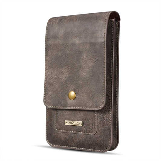 DG.MING Universal Cowskin Leather Protective Case Waist Bag with Card Slots & Hook, For iPhone, Samsung, Sony, Huawei, Meizu, Lenovo, ASUS, Oneplus, Xiaomi, Cubot, Ulefone, Letv, DOOGEE, Vkworld, and other Smartphones Below 5.2 inch(Grey) - More iPhone Cases by DG.MING | Online Shopping UK | buy2fix