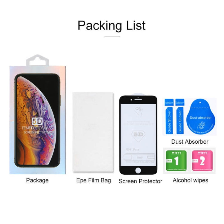 9H 5D Full Glue Full Screen Tempered Glass Film for iPhone 8 / 7 - iPhone 8 & 7 Tempered Glass by buy2fix | Online Shopping UK | buy2fix