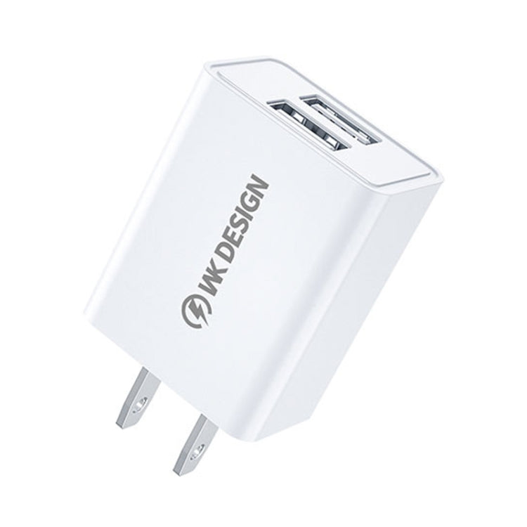 WK WP-U119 10W Dual USB Ports Travel Charger Power Adapter, US Plug - USB Charger by WK | Online Shopping UK | buy2fix