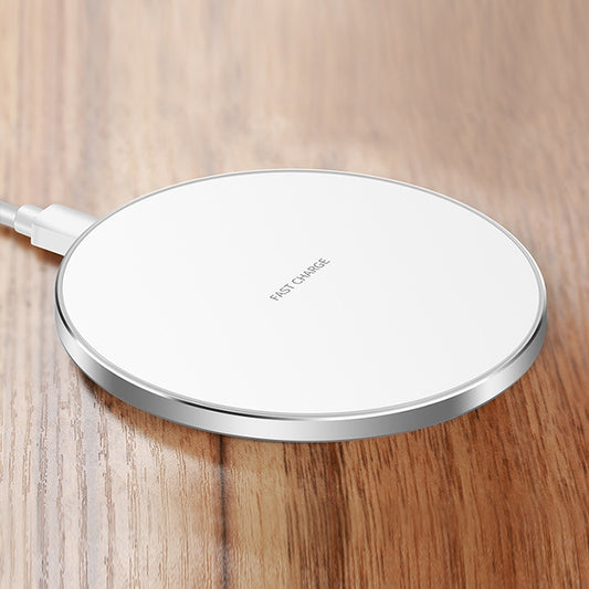 GY-68 Ultra-Thin Aluminum Alloy Wireless Fast Charging Qi Charger Pad(Silver) by buy2fix