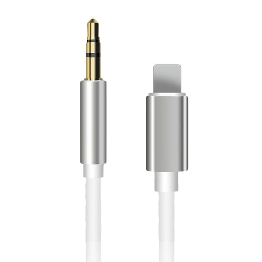 8 Pin to 3.5mm AUX Audio Adapter Cable, Length: 1m (White) by buy2fix