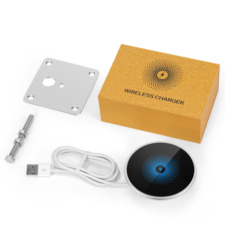 S50 15W Ultra-thin Desktop Embedded Wireless Charger embedded by buy2fix