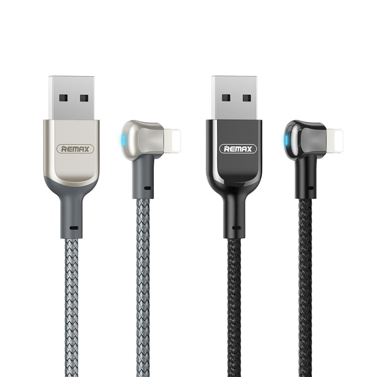 REMAX RC-024i Sury Leyo Series 1.2m 2.4A USB to 8 Pin Data Cable for iPhone, iPad(Black) - Normal Style Cable by REMAX | Online Shopping UK | buy2fix