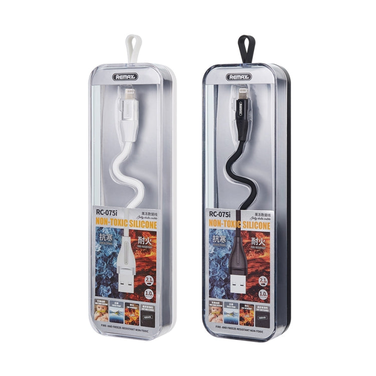 REMAX RC-075i 1m 2.1A USB to 8 Pin Jell Data Cable (White) by REMAX