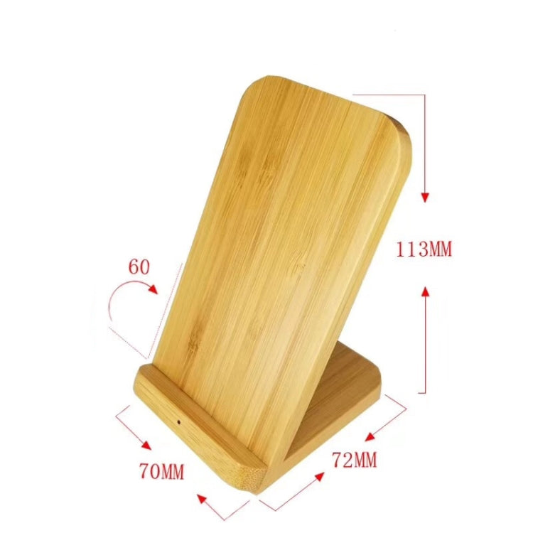 Vertical Bamboo Wireless Charger for QI Phone by buy2fix