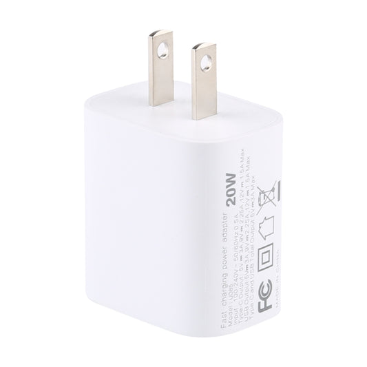 U085 20W USB + Type-C Fast Charging Travel Power Adapter, US Plug by buy2fix