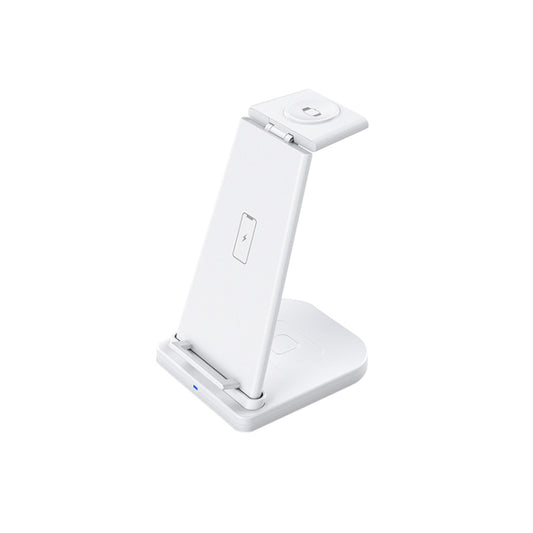 HQ-UD21 3 in 1 Folding Mobile Phone Watch Multi-Function Charging Stand Wireless Charger for iPhones & Apple Watch & Airpods (White) by buy2fix