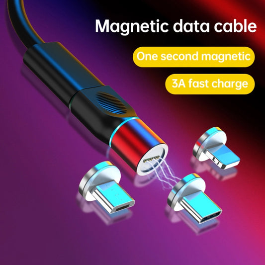 4 in 1 3A 8 Pin & USB-C / Type-C & Micro USB Zinc Alloy Magnetic Charging Head + USB-C / Type-C Magnetic Charging Adapter Set (Red) - Charging Cable & Head by buy2fix | Online Shopping UK | buy2fix