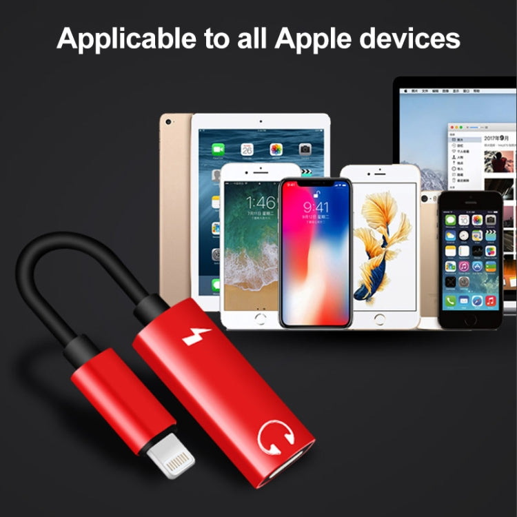 2 in 1 8 Pin Male to Dual 8 Pin Female Charging and Listening to Music Audio Earphone Adapter, Compatible with All IOS Systems(Gold) by buy2fix